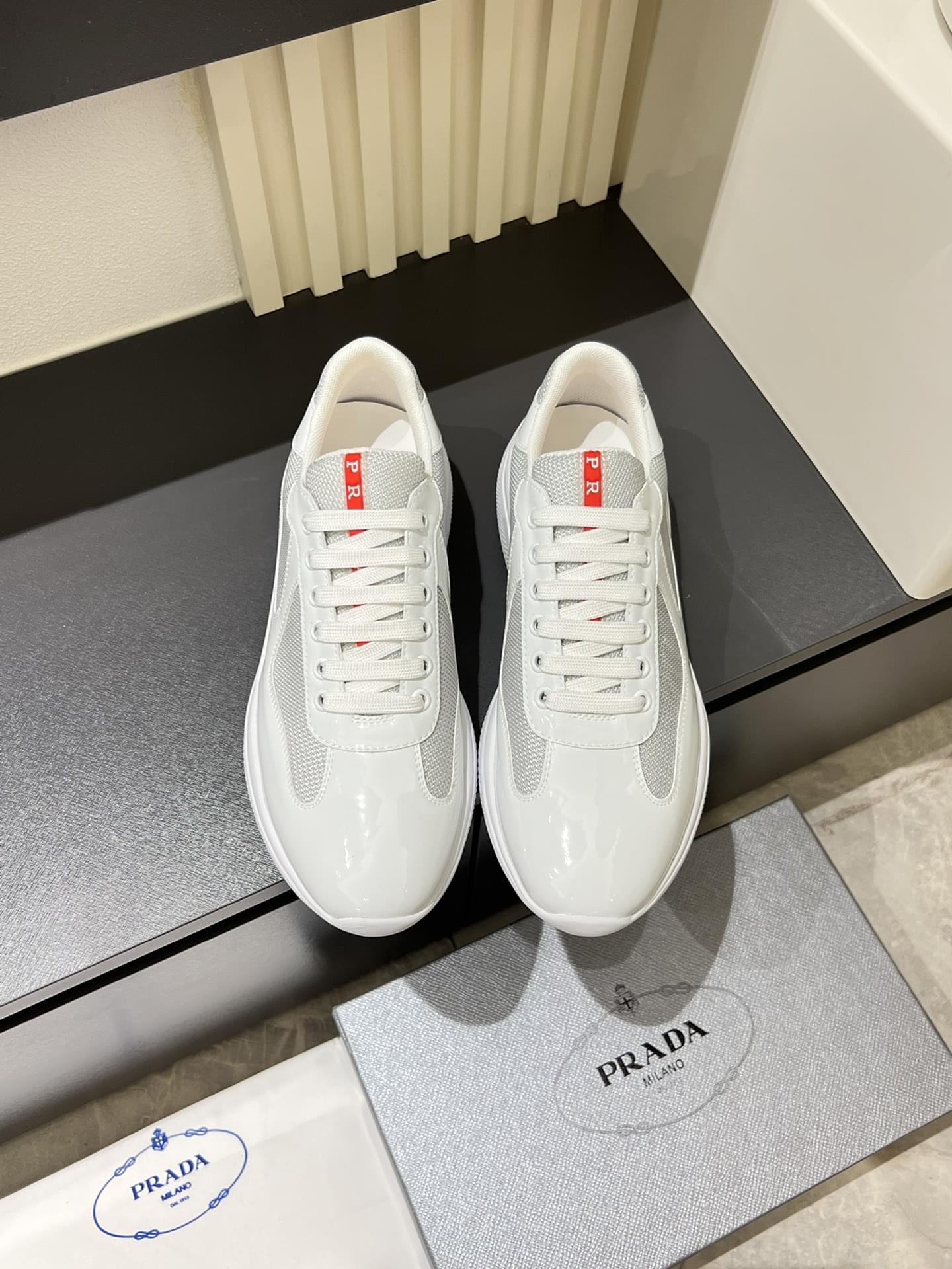 Prada America's Cup Sneakers wit