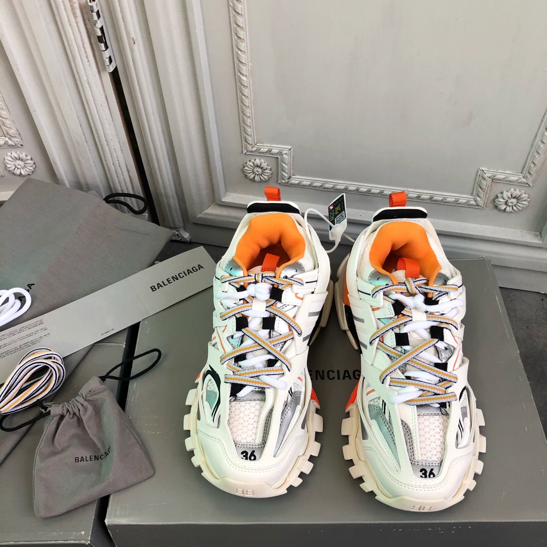 Balenciaga track white and orange
