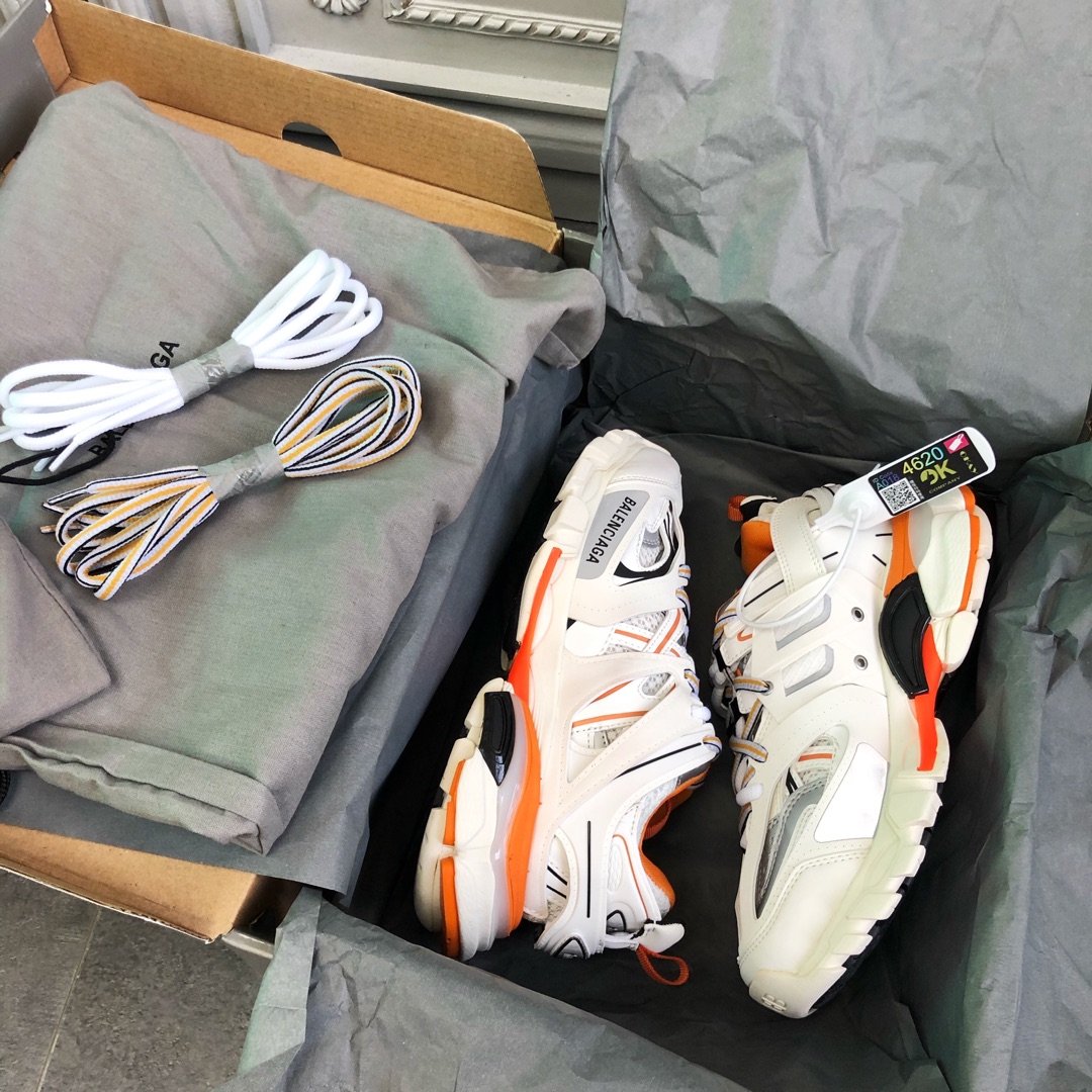 Balenciaga track white and orange