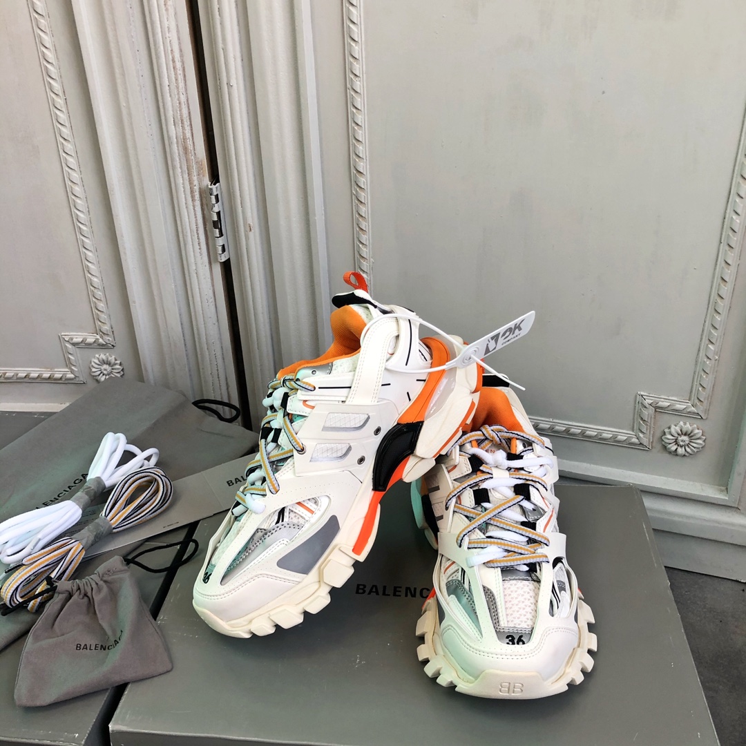 Balenciaga track white and orange